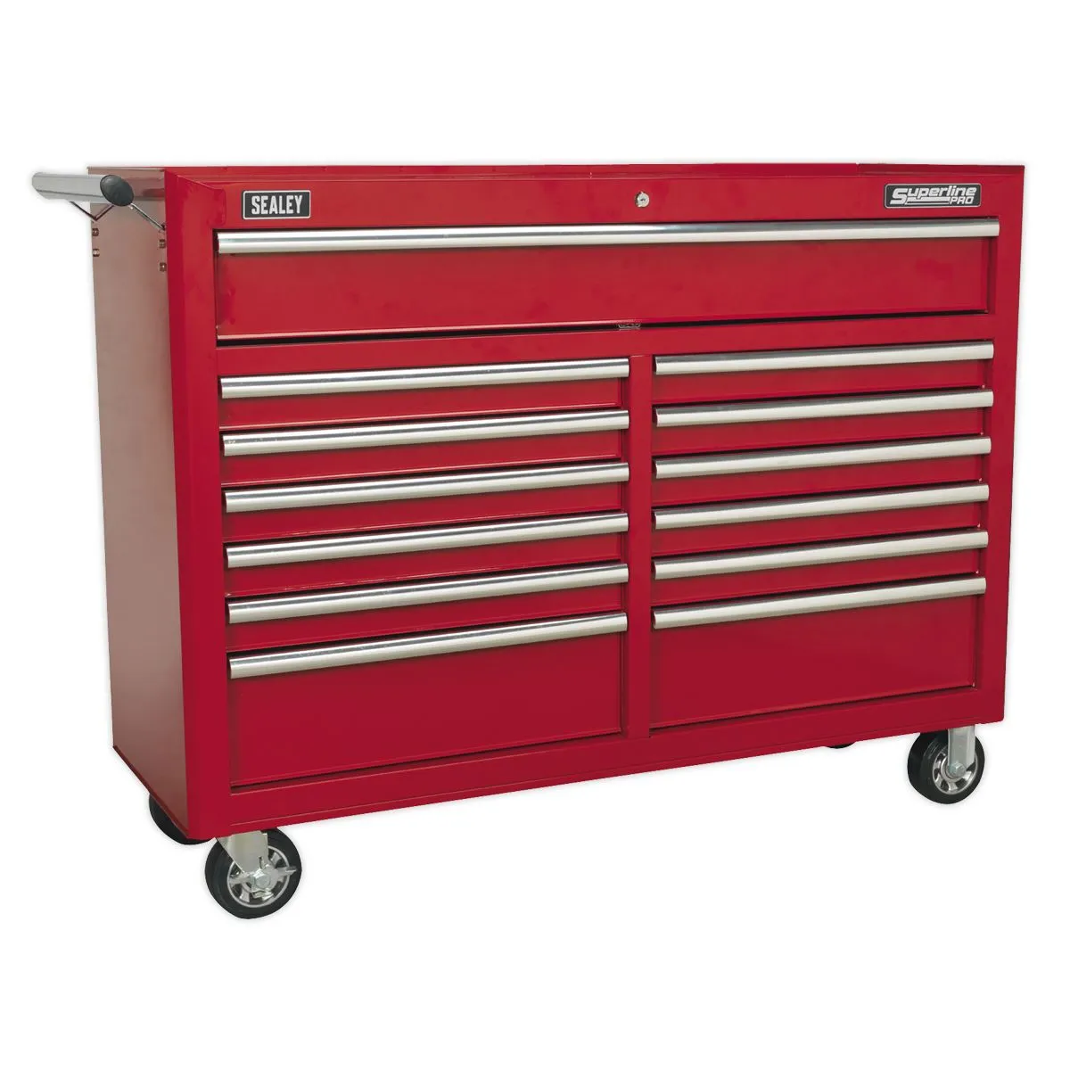 Sealey Superline Pro Rollcab 13 Drawer with Ball-Bearing Slides - Red